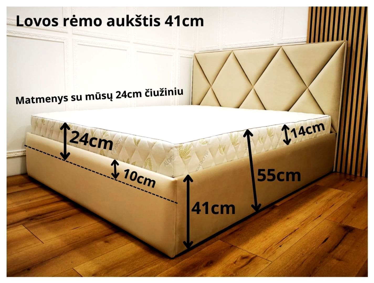 Lovos rėmo aukštis 41 cm