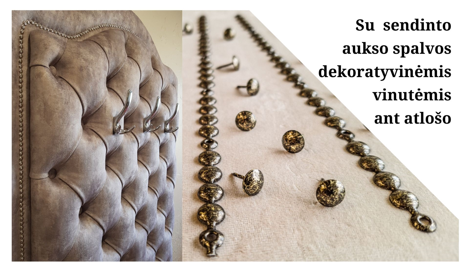 Su sendinto aukso spalvos vinutėmis