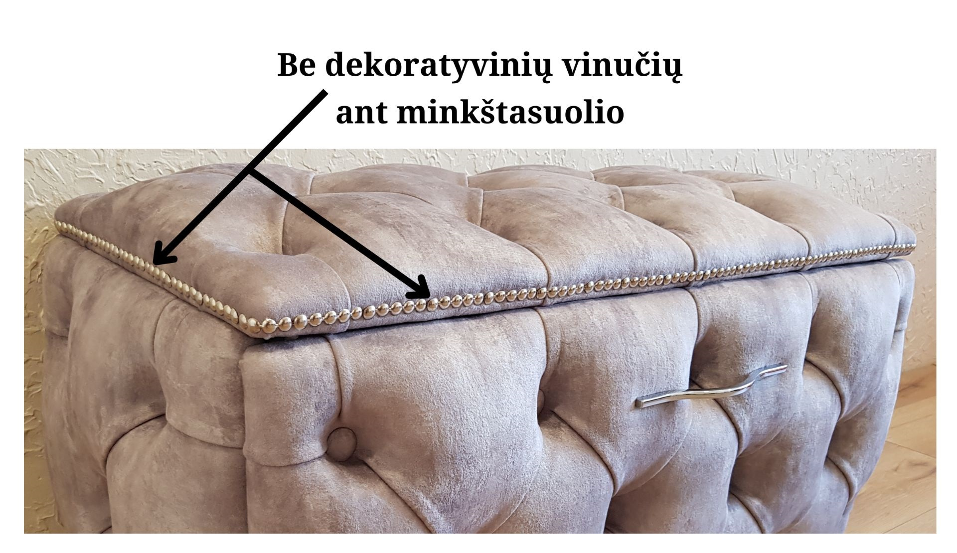 Be dekoratyvinių vinučių