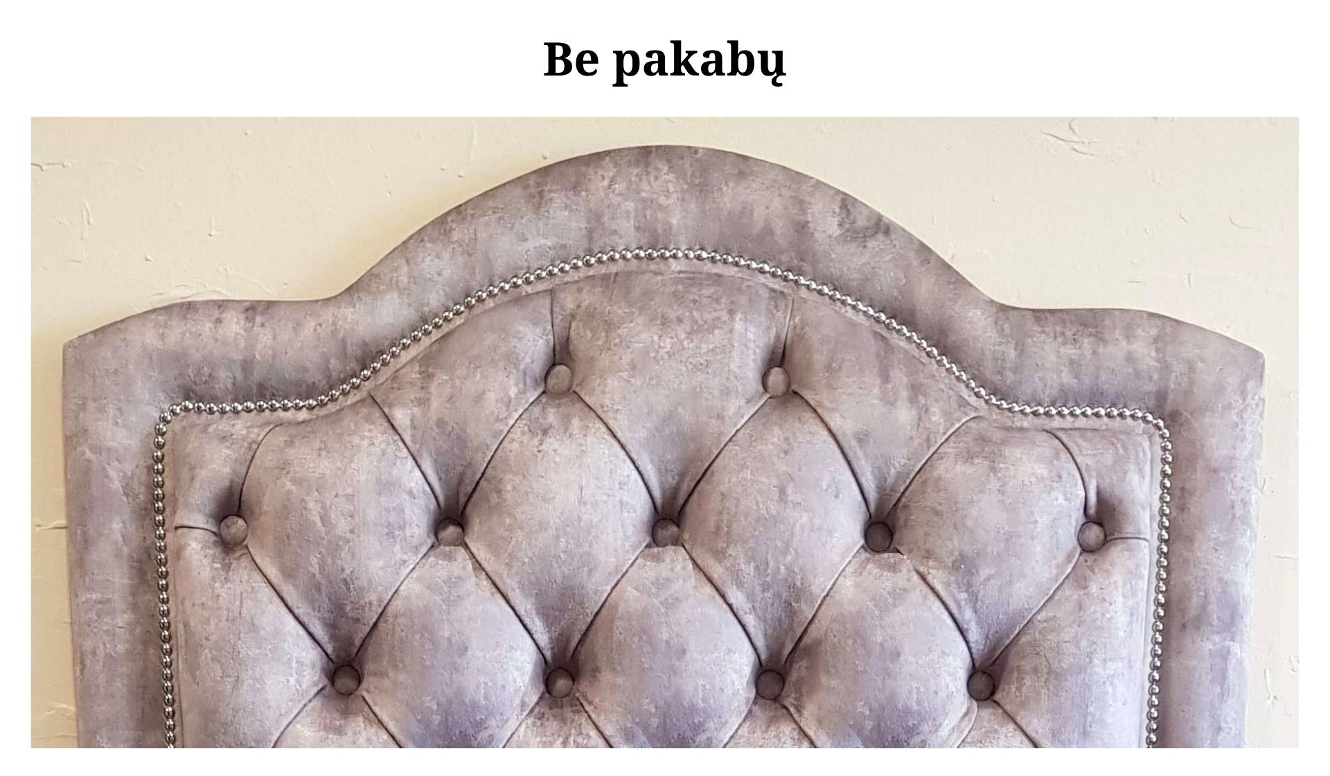 Be pakabų