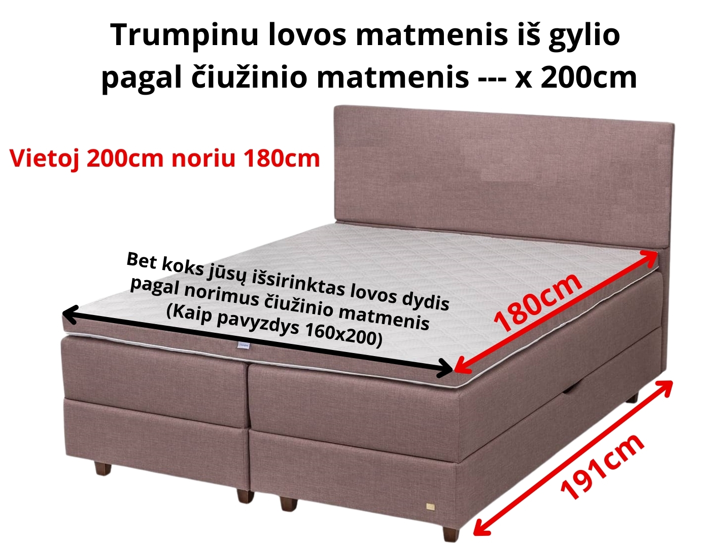 Trumpinimas iki 180cm