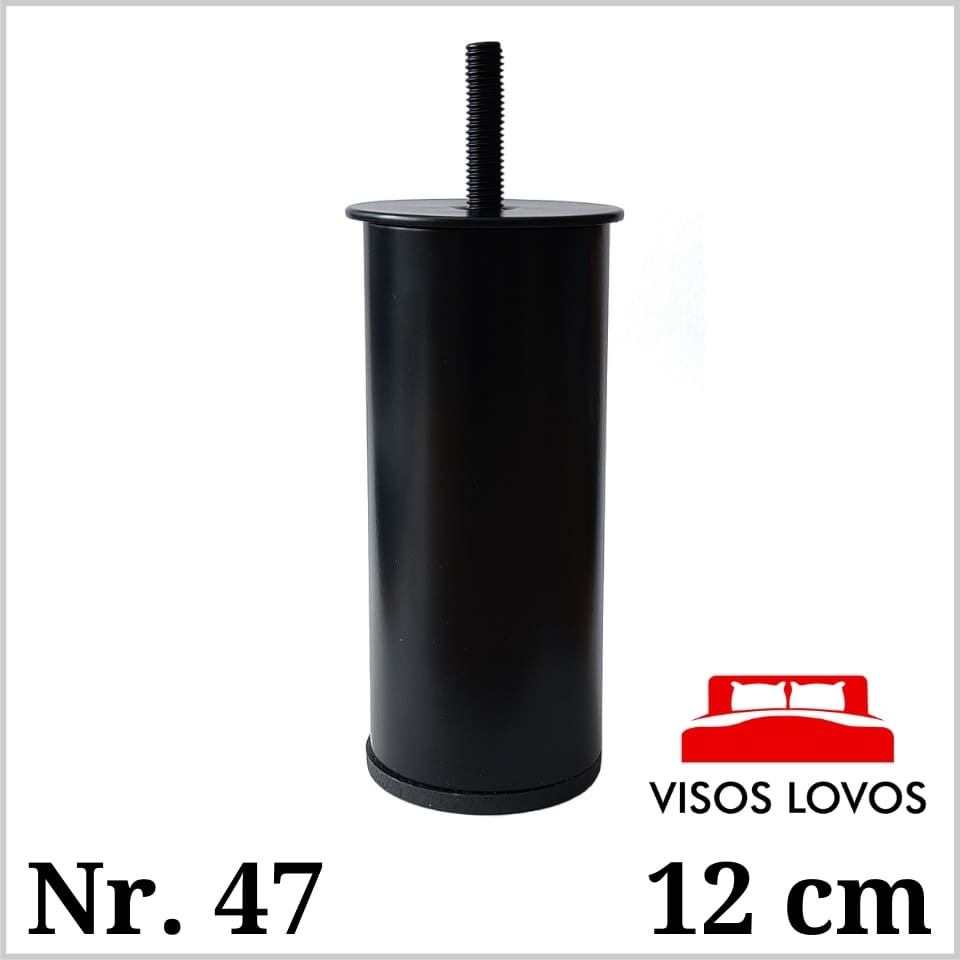 Metalinė kojelė Nr. 47 (Juoda, matinė)