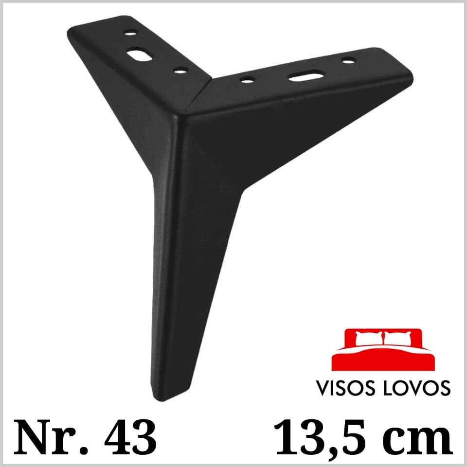 Metalinė kojelė Nr. 43 (Juoda, matinė)