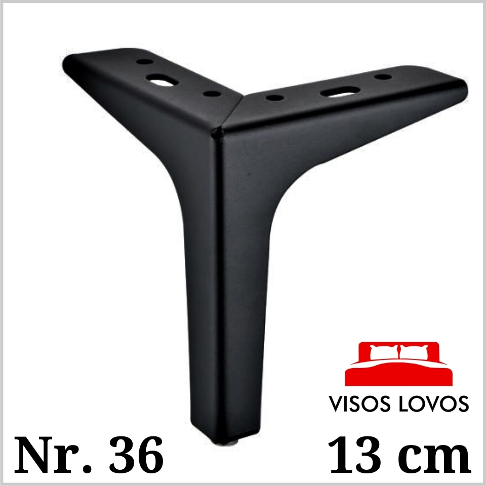 Metalinė kojelė Nr. 36 (Juoda, matinė)