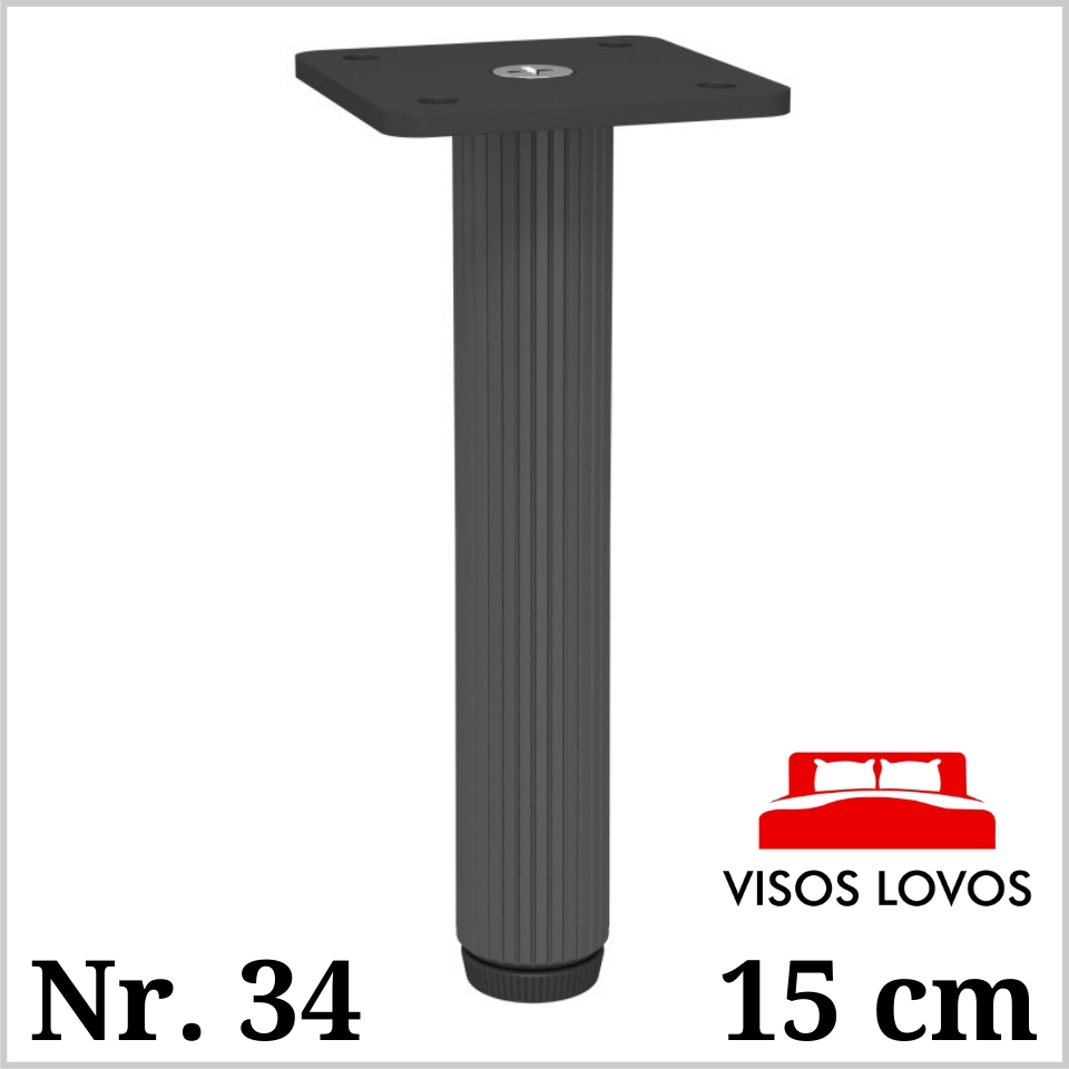 Metalinė kojelė Nr. 34 (Juoda)