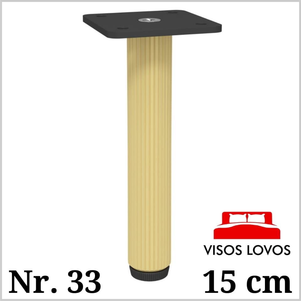 Metalinė kojelė Nr. 33 (Juoda/aukso)