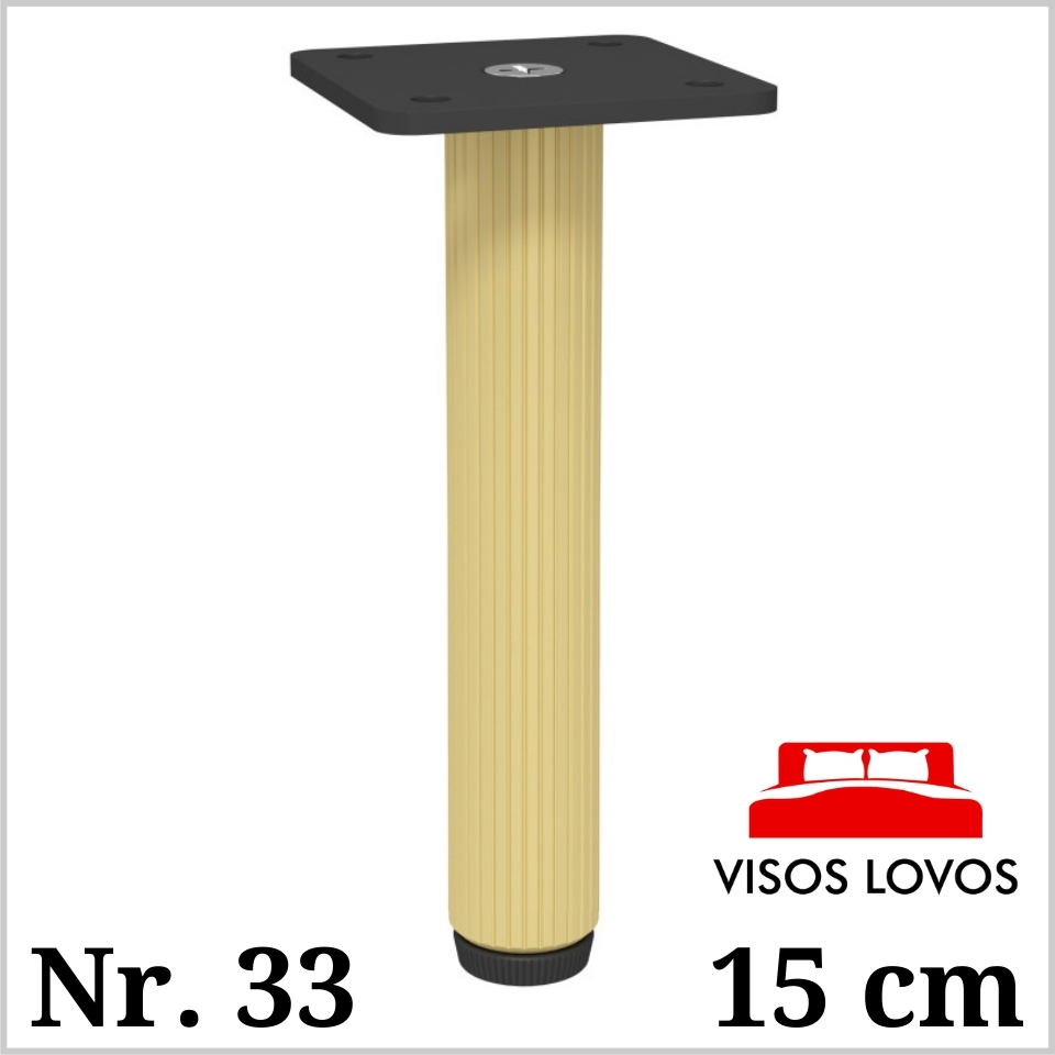 Metalinė kojelė Nr. 33 (Juoda/aukso)