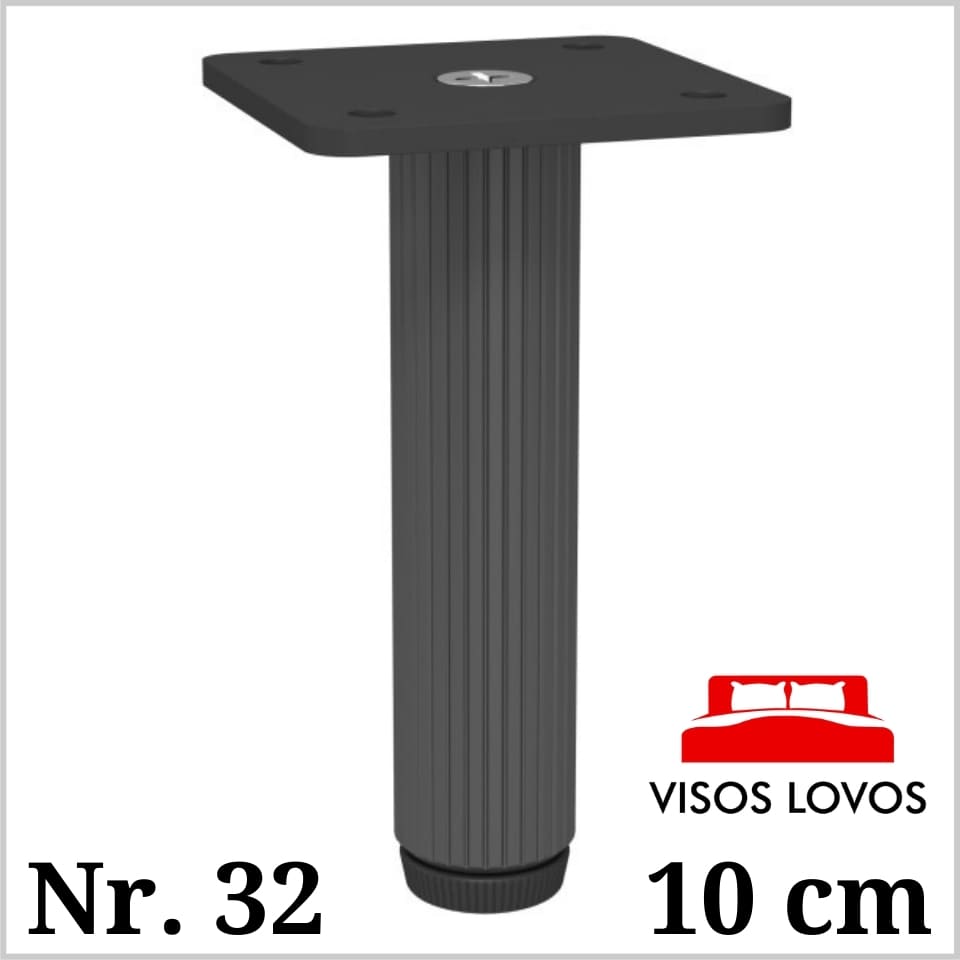 Metalinė kojelė Nr. 32 (Juoda)