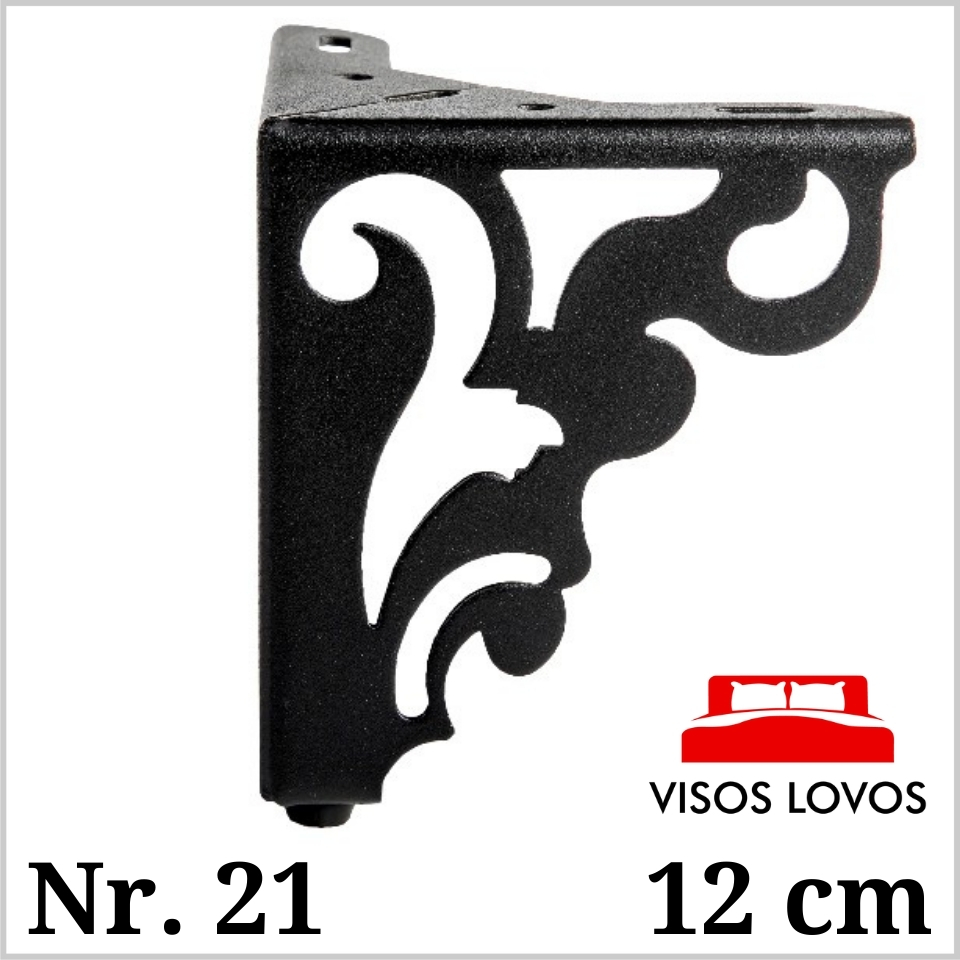 Metalinė kojelė Nr. 21 (Juoda matinė)