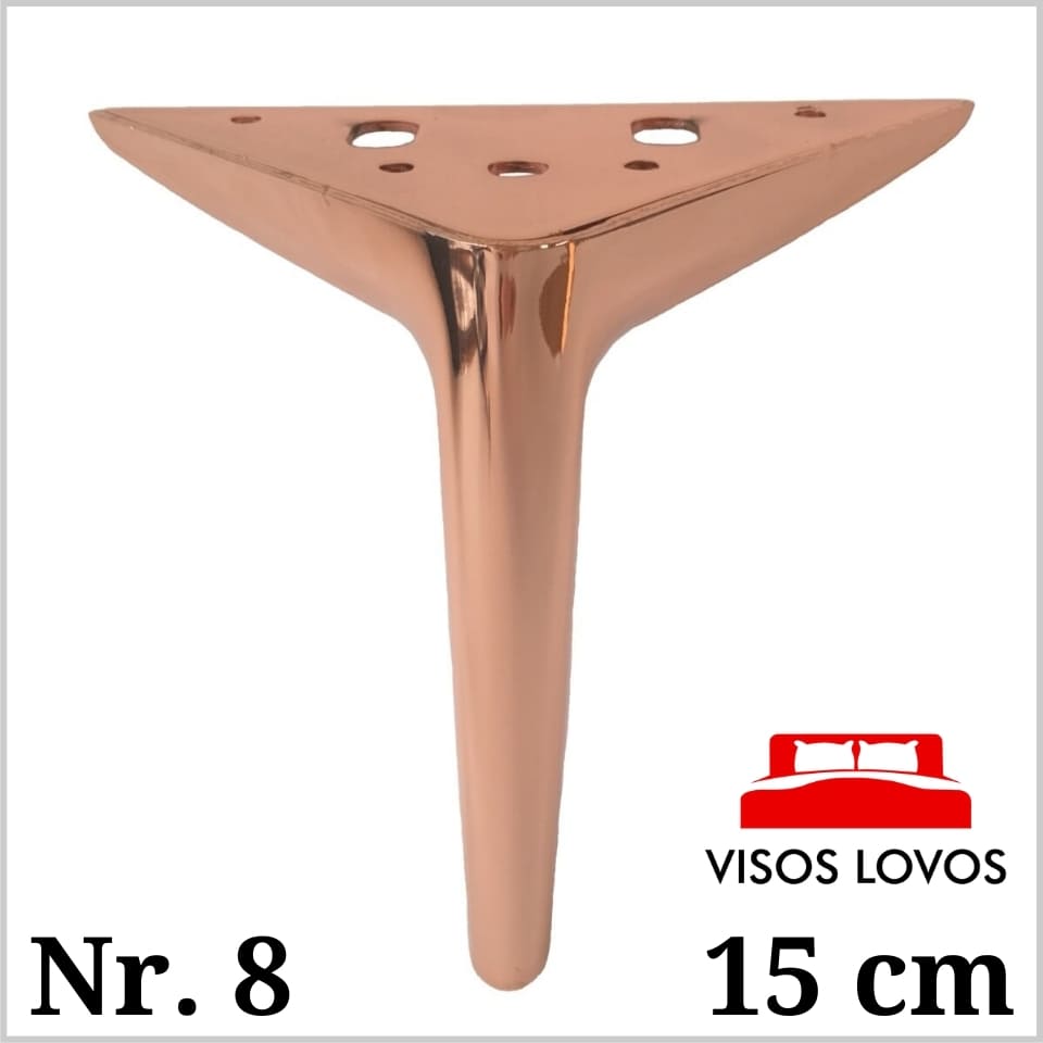 Metalinė kojelė Nr. 8 (Rožinis blizgus auksas)