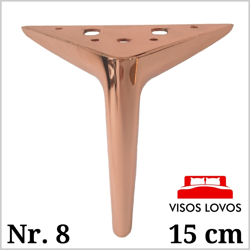 Metalinė kojelė Nr. 8 (Rožinis blizgus auksas)