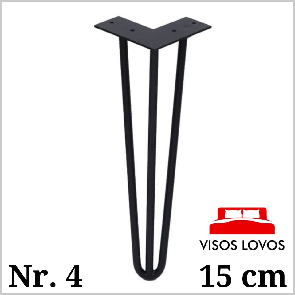 Metalinė kojelė Nr. 4 (Juoda, matinė)