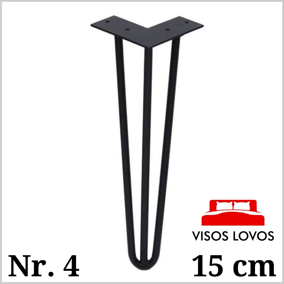 Metalinė kojelė Nr. 4 (Juoda, matinė)