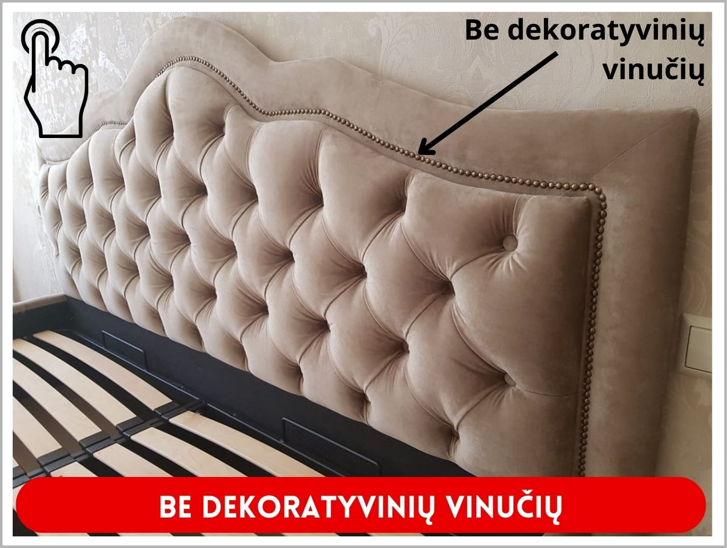 Be dekoratyvinių vinučių