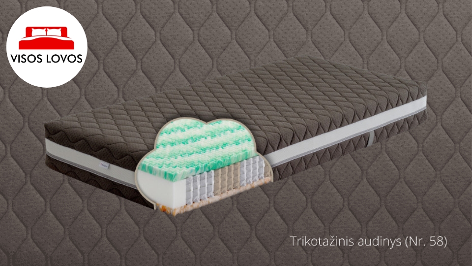 VISOS LOVOS - Čiužinių audinys Trikotažinis audinys (Nr. 58) kokybiškas audinys čiužiniams