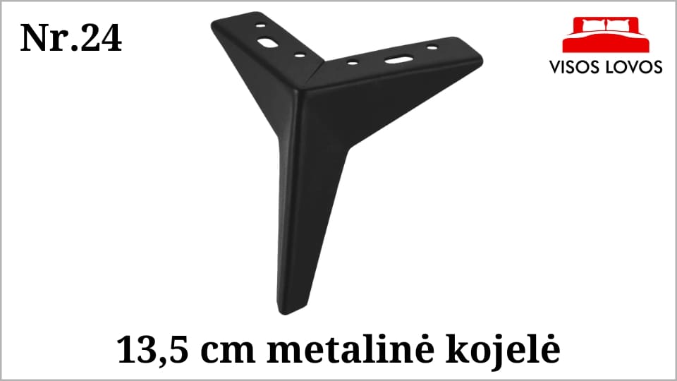 Metalinė kojelė Nr.24 (Juoda, matinė)