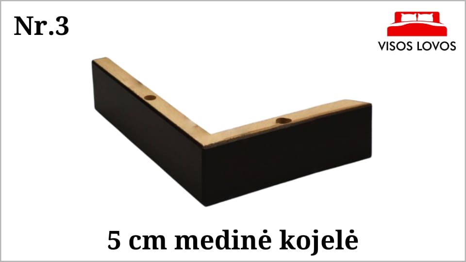 Medinė kojelė Nr.3 (Juodos spalvos)