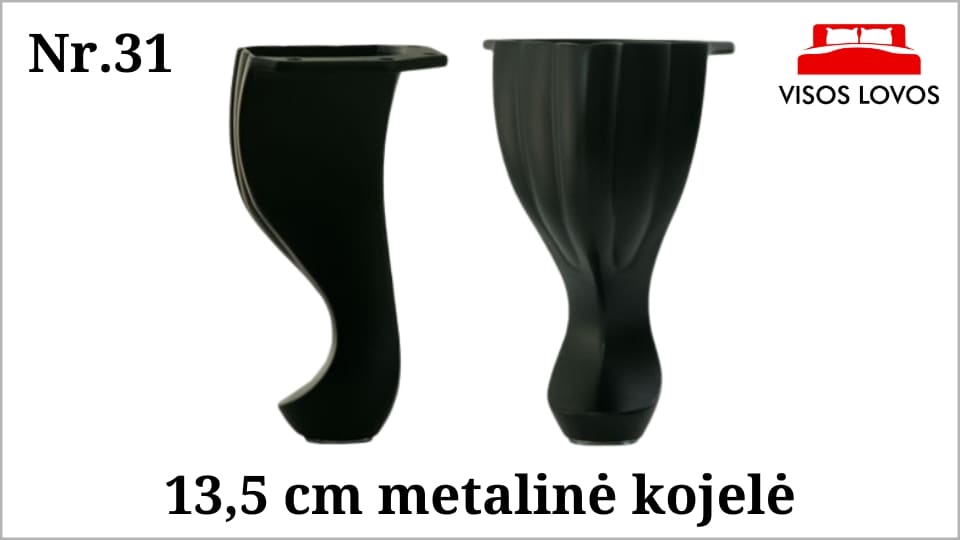 Metalinė kojelė Nr.31 (Juodos spalvos)