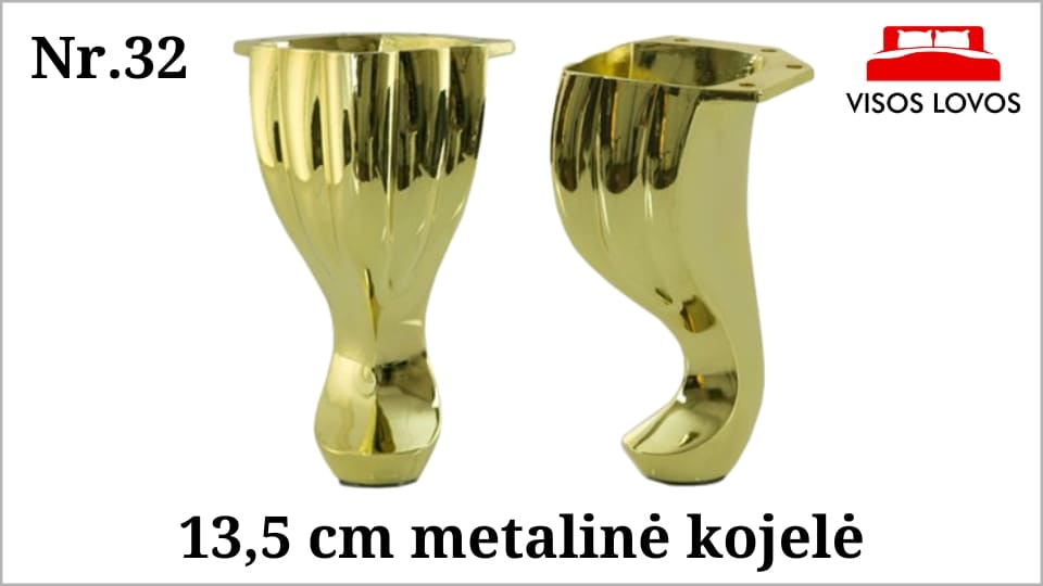 Metalinė kojelė Nr.32 (Žalvario spalvos)