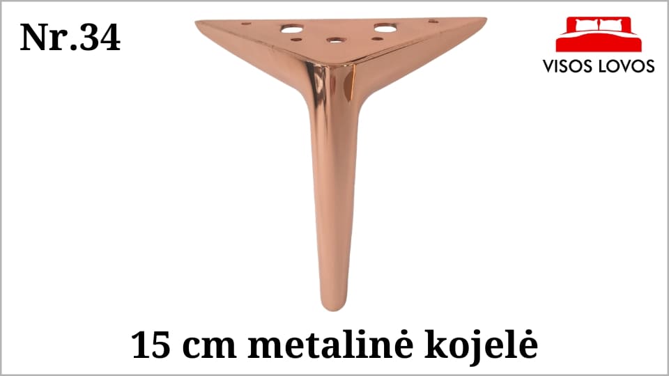 Metalinė kojelė Nr.34 (Rožinis blizgus auksas)
