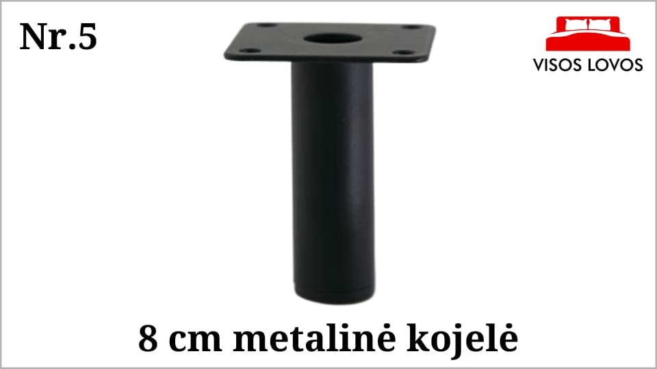 Metalinė kojelė Nr.5 (Juoda matinė)