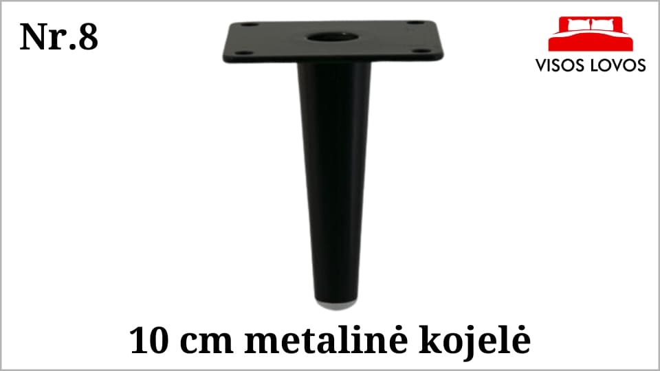 Metalinė kojelė Nr.8 (Juodos spalvos)
